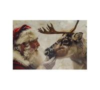 Santa Clause With Reindeer Puzzle (1000-Piece), Reindeer, Santa Clause, Holiday, Unique Puzzle, Jigsaw