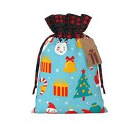 Santa Claus'S Gift Candies Christmas Burlap Gift Bags With Drawstring And Tags - Tiny Small Gift Bags For Xmas Candy And Christmas Supplies, Christmas Drawstring Gift Bags 8.3×11.8in
