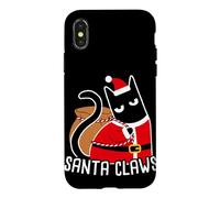 SANTA CLAWS Cat Christmas Humor Case for iPhone X/XS