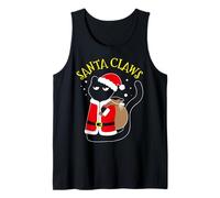 Santa Claws Funny Black Cat Santa Claws Tank Top