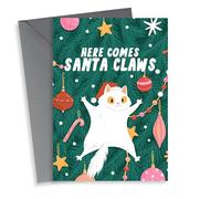 Santa Claws Funny Christmas Card