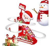 Santa Climbing Toy | Santa Race Game | Electric Track Snowman Coaster Activity for Toddler Boys Girls, Indoor Outdoor Garden Home Play