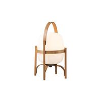 Santa & Cole Cestita Battery Portable Table Lamp White Glass