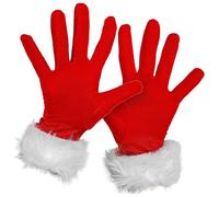 Santa Color Matching Mittens Women Gloves Winter Warm Plush Cute Gloves