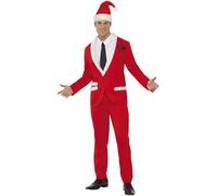 Smiffys Santa Cool Costume, M - Size 38 inch-40 inch, Red