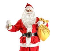 Santa Costume,Christmas Santa Hat Wig Beard - Festive Role Play,for Home Party Winter Holiday School Gathering Outdoor Stage Performance