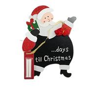 Santa Countdown To Christmas Hanging Plaque with 2 Chalks