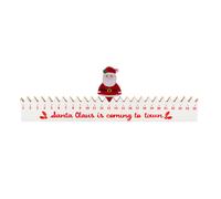 Santa Countdown Wooden Board Sign 39cm x 5cm