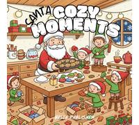 Santa Cozy Moments: Bold Line Christmas Coloring Book: 30 Heartwarming Holiday Illustrations for Relaxation and Mindful Festive Joy (Cozy Moments: Simple Bold Lined)