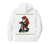 Santa Cruising an Escooter Rocking a Fresh Street Man Bag Pullover Hoodie