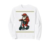 Santa Cruising an Escooter Rocking a Fresh Street Man Bag Sweatshirt