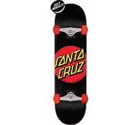 Santa Cruz Classic Dot Super Micro Factory Complete Skateboard Black 7.25"