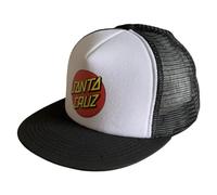 Santa Cruz Classic Dot Mesh Cap in White/Black