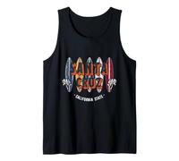 Santa Cruz Beach California Longboards Surf Retro 70s 80s Tank Top