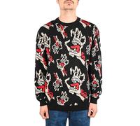 Santa Cruz Bone Hands All Over Knitted Jumper - Black