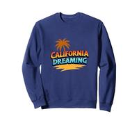 Santa Cruz California Dreaming Men's Surf Beach Graphic Sweatshirt, Adult Unisex, Navy, M