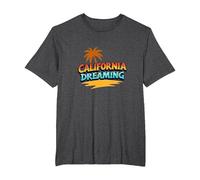 Santa Cruz California Dreaming Men's Surf Beach Graphic T-Shirt, Men's Big and Tall, Dark Heather Grey, 3X Tall