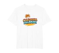 Santa Cruz California Dreaming Men's Surf Beach Graphic T-Shirt, Men's Big and Tall, White, 5X Tall