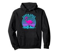 Santa Cruz California Flamingo Retro Vintage Sunset Pullover Hoodie