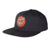 Santa Cruz Classic Dot Snapback Cap - Black