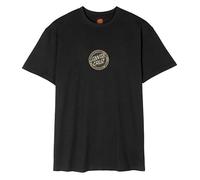 Santa Cruz Carved MFG Front Print T Shirt Logo Black Organic Cotton Tee Top Medium