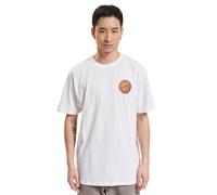 Santa Cruz Classic Dot Chest T-Shirt - White (UK, Alpha, L, Regular, Regular, White)