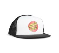 Santa Cruz Classic Dot Mesh Back Trucker Cap - White/Black