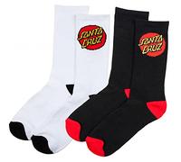 Santa Cruz Classic Dot Pack of 2 Socks, assorted, One Size Plus