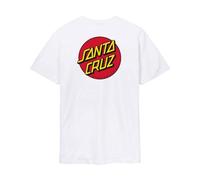 Santa Cruz Classic Dot T Shirt Men's White Backprint Logo Short Sleeved Tee Top Large