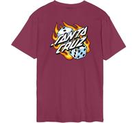 Santa Cruz Flaming Dice Dot Chest T-Shirt SCM-T3268