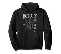 Santa Cruz Island California Nautical Compass Rose Adventure Pullover Hoodie