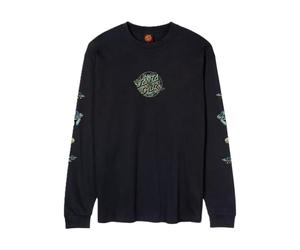 Santa Cruz Long Sleeved Tshirt Winkowski Dope Planet 2 Dot Black Graphic Print Tee Top (UK, Alpha, L, Regular, Regular)