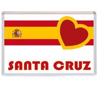Santa Cruz - Love Spain/Spanish Flag Towns & Cities - 96 x 67mm Jumbo Fridge Magnet