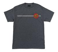 Santa Cruz Mens Classic Dot Regular Short-Sleeve Shirt Charcoal Heather - Grey -
