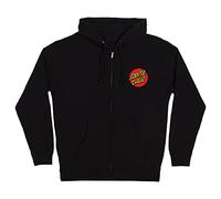 SANTA CRUZ Men's Heavyweight Zip Up Hooded Sweatshirt Classic Dot Skate Zip Up Sweatshirt