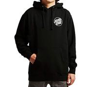 SANTA CRUZ Men's Pullover Hooded Heavyweight Sweatshirt Opus Dot Skate Sweatshirt, Black/White, XL