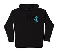 SANTA CRUZ Men's Pullover Hooded Sweatshirt Screaming Hand Skate Sweatshirt, Black, S