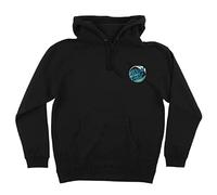 SANTA CRUZ Men's Pullover Hooded Sweatshirt Wave Dot Skate Sweatshirt, Black, M