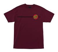 SANTA CRUZ Men's S/S T-Shirt Classic Dot Skate T-Shirt, Burgundy, Medium