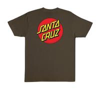 SANTA CRUZ Men's S/S T-Shirt Classic Dot Skate T-Shirt, Olive, S
