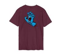 SANTA CRUZ MENS T SHIRT. SCREAMING HAND BACK PRINT CHERRY SHORT SLEEVED TEE W26