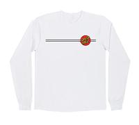 Santa Cruz NHS Classic Dot Men's Long Sleeve T-Shirts, White, Medium
