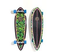 Santa Cruz Obscure Dot Pintail Cruzer Skateboard, Pink/Green, 33"x9.2"