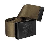 Santa Cruz Opus Dot Emboss Belt Webbing Uniform Green Logo Skate Bottle Opener Buckle