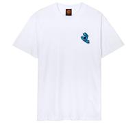 Santa Cruz Screaming Hand Chest T-Shirt - White (UK, Alpha, L, Regular, Regular, White)
