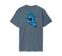 Santa Cruz Screaming Hand Chest T-Shirt (UK, Alpha, M, Regular, Regular, Storm Grey)