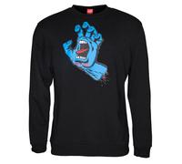 SANTA CRUZ - Screaming Hand - Skateboard Pullover, Crew Top - Black - LARGE
