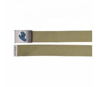 Santa Cruz Screaming Mini Hand Belt Faded Khaki Webbing Skate Bottle Opener Buckle