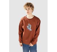 Santa Cruz Screaming Scratched Hand Strip Sweater burnt sienna S