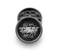 Santa Cruz Shredder Grinder for Herbs Knurled Top for Stronger Grip 2-Piece Medium 2.2 (Black)